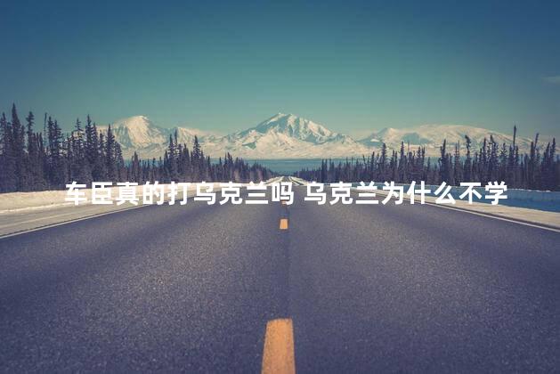 车臣真的打乌克兰吗 乌克兰为什么不学车臣